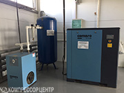 Винтовой компрессор "Comaro" SB 30-8 new, рефрижераторный осушитель "Comaro" CRD-5,1 и вертикальный ресивер "Remeza" РВ 900.10.11 для ООО "Октябрьское"