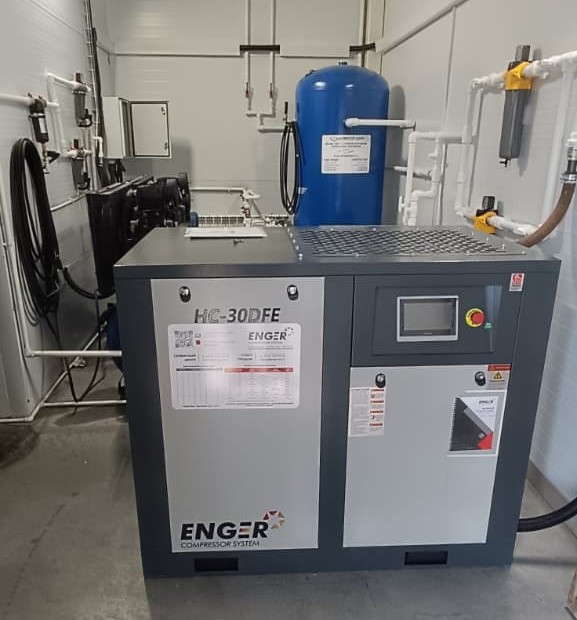 Винтовой компрессор Enger HC-30DFE 8 для ООО «Две Линии ПКФ»