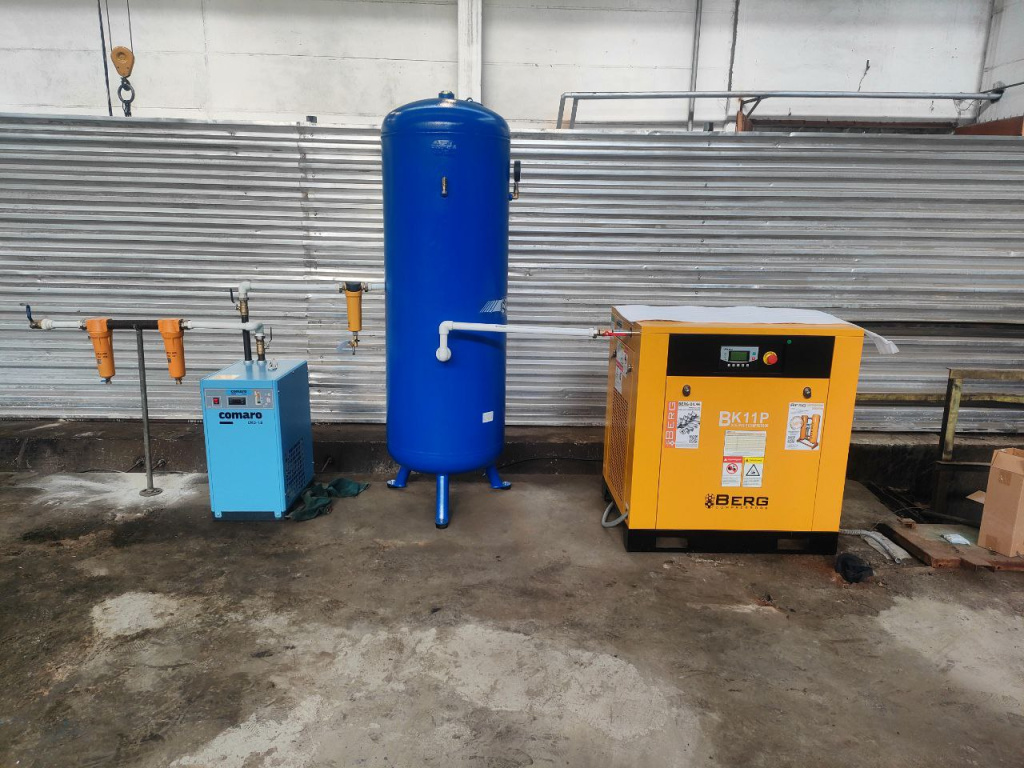 Проект - Винтовой компрессор Berg ВК-11Р 15 бар для Котласского электромеханического завода